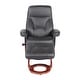 preview thumbnail 9 of 11, Almond Genuine Leather Recliner and Ottoman