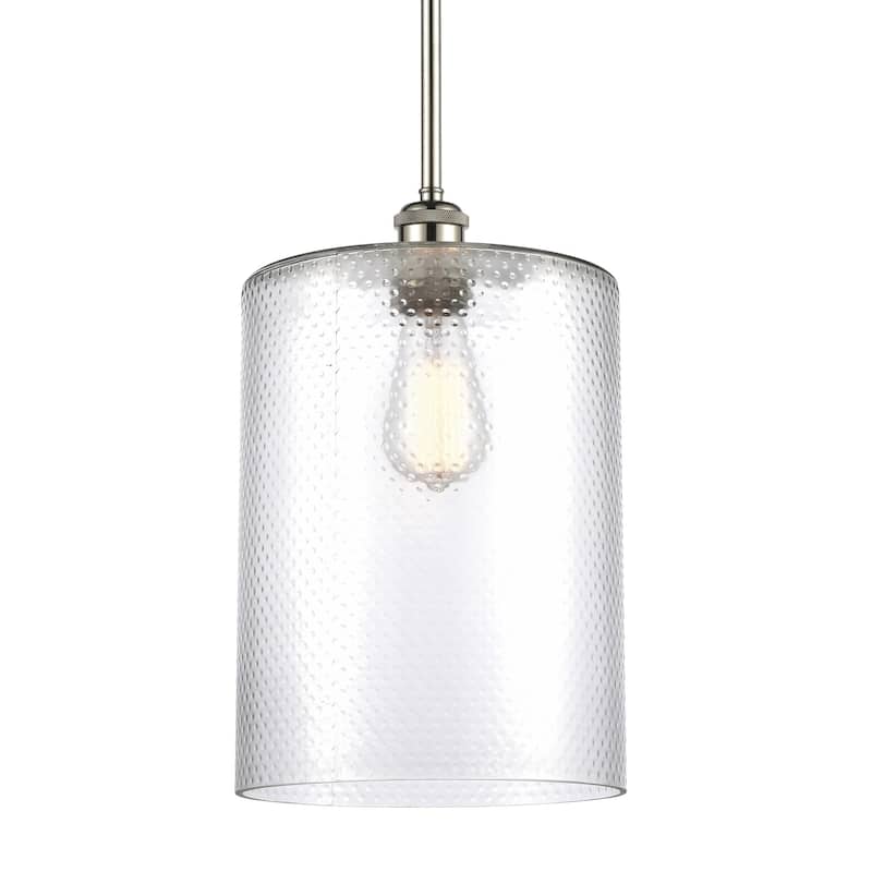 Innovations Lighting 516-1S-14-9-L Cobbleskill Pendant Cobbleskill 9" - Clear / Polished Nickel