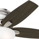 preview thumbnail 5 of 20, Hunter 42" Newsome Low Profile Ceiling Fan with LED Bowl Light Kit, Pull Chain - Transitional, Casual