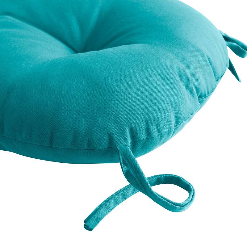 Bistro 15 X 15 x 5 Patio Chair Tufted Cushion With Ties