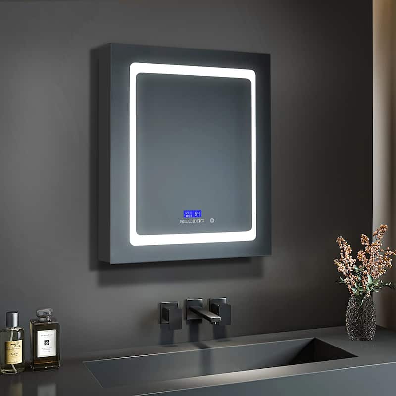 Bracciano 36 in. Surface-Mount LED Mirror Medicine Cabinet w/ Defogger - 24" Wide