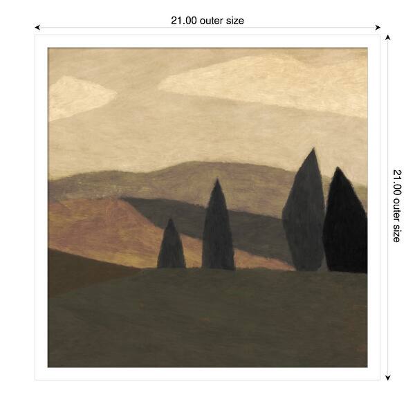 dimension image slide 6 of 18, Paysage 2 by Dan Hobday Wood Framed Wall Art Print