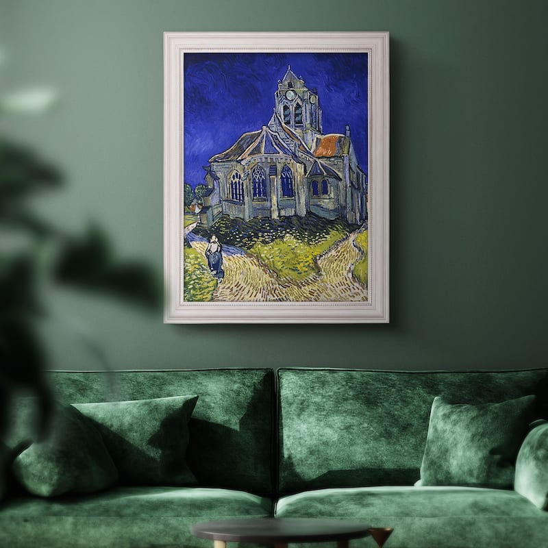 the church at auvers  Premium Framed Canvas- Ready to Hang