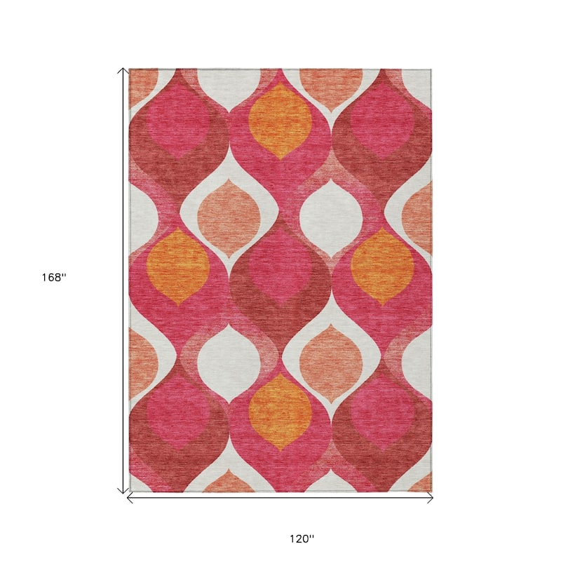 HomeRoots Ogee Transitional Rectangle Outdoor Rug