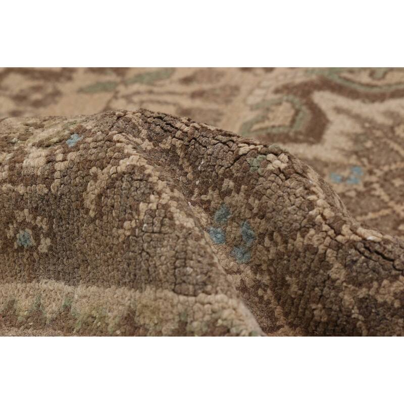 ECARPETGALLERY Hand-knotted Antalya Vintage Brown Wool Rug - 7'0 x 10'4