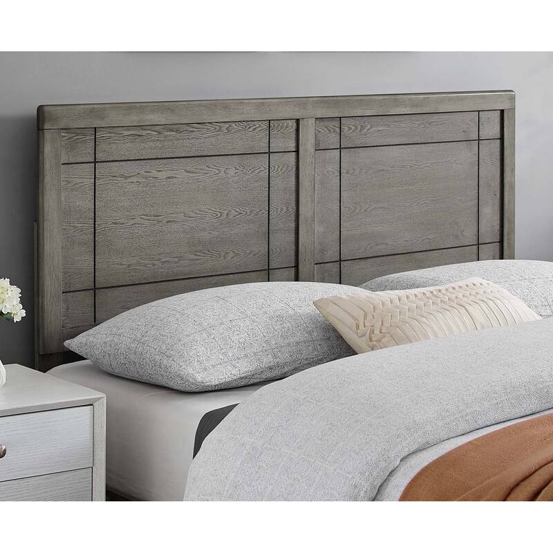 Viola Country Style Queen Size Grey Wooden Headboard