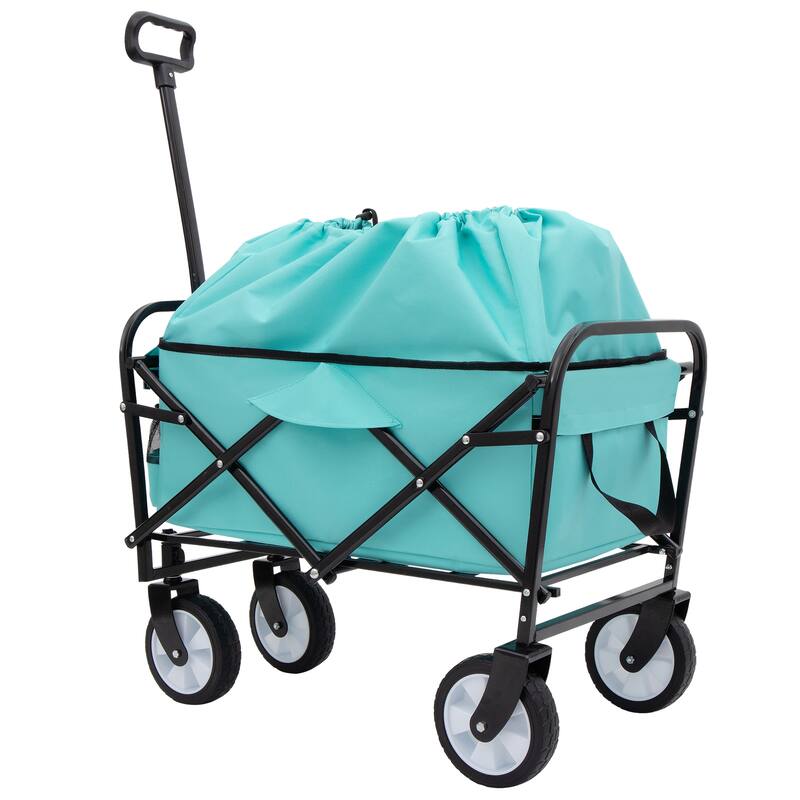 Extendable Foldable Wagon Cart, Heavy Duty 225lb, Beach & Utility Use