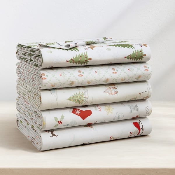 slide 2 of 27, Linery & Co. Ultra-Soft Turkish Cotton Flannel Holiday Print Sheet Set