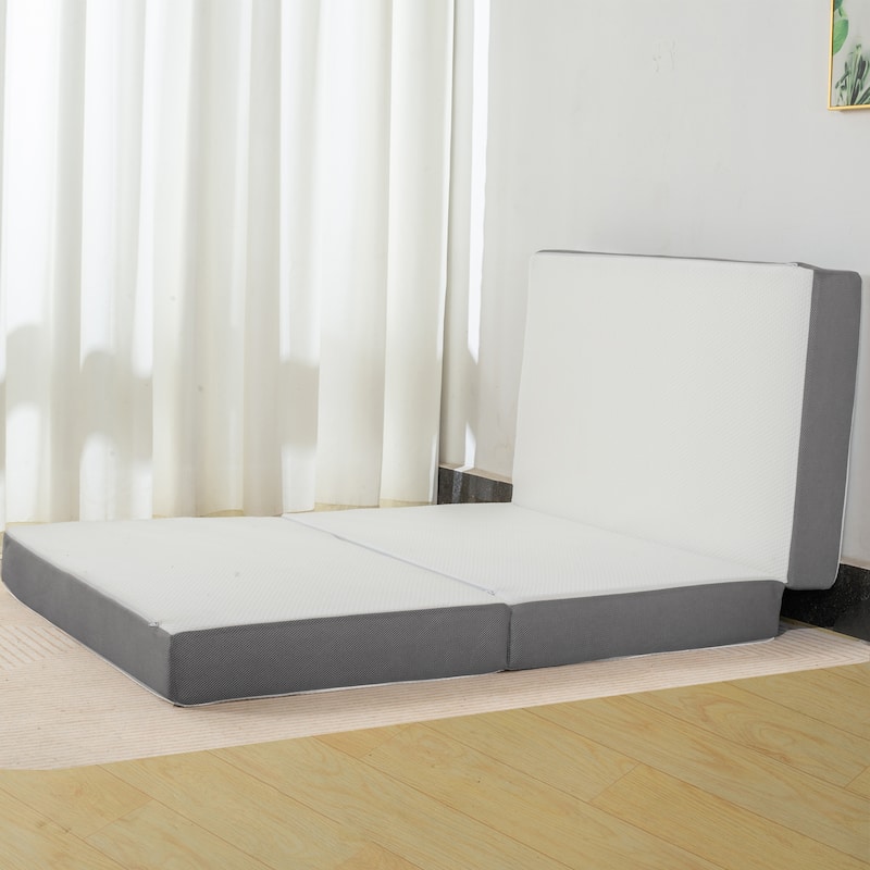 Folding Mattress, 3", 4" & 5" Gel Memory Foam Portable Tri-fold Mattress.