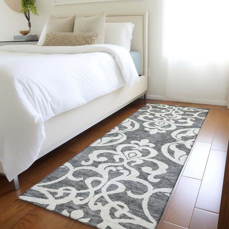 Premium Washable Super Soft Traditional Prince Mayfield Rug - Gray - 2'3" x 7'6"