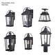 preview thumbnail 15 of 13, Lexington Aluminum Black Motion Sensor Dusk to Dawn Outdoor Wall Light Clear Glass
