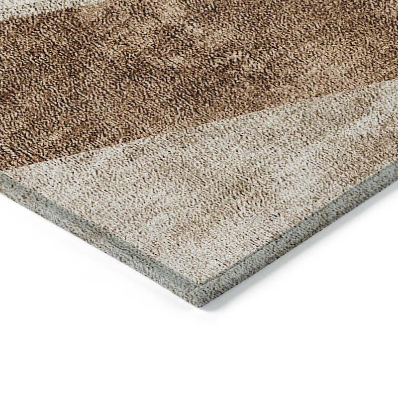 Machine Washable Indoor/ Outdoor Chantille Modern Geometric Rug