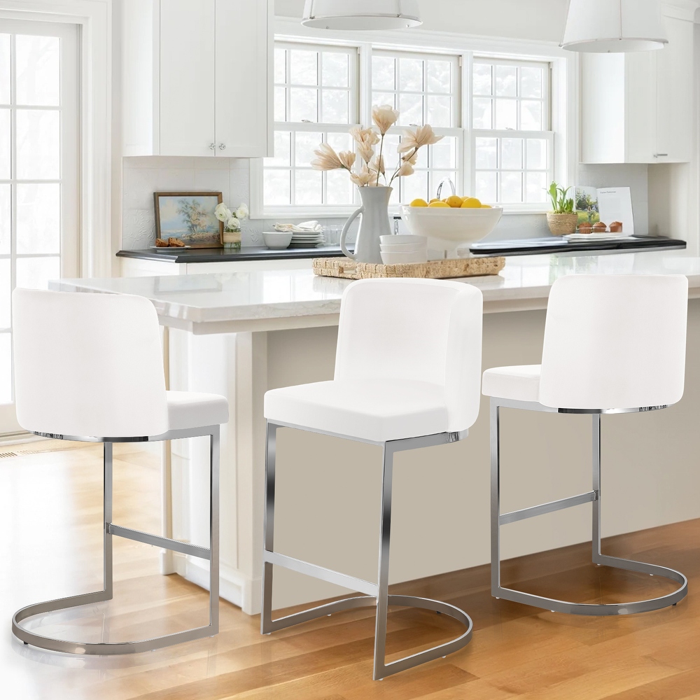 Set of 3 Velvet Counter and Bar Stools Bed Bath Beyond