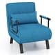 preview thumbnail 5 of 17, Costway Folding 5 Position Convertible Sleeper Bed Armchair Lounge Blue