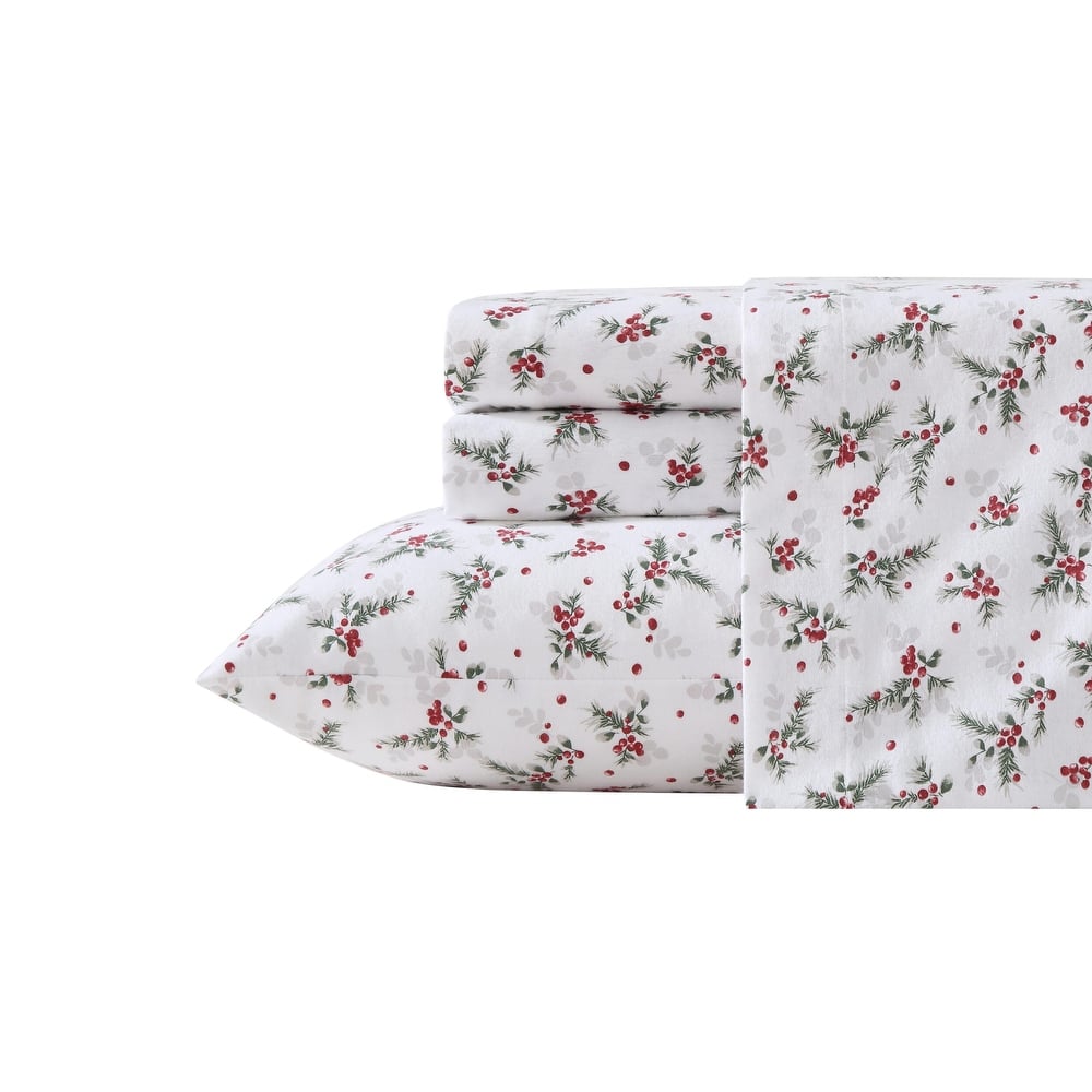 Laura Ashley Printed Cotton Flannel Sheet Set