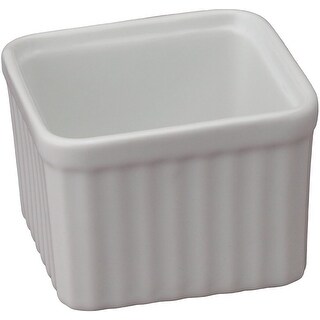 HIC 98038 Square Ramekin, Porcelain, 3