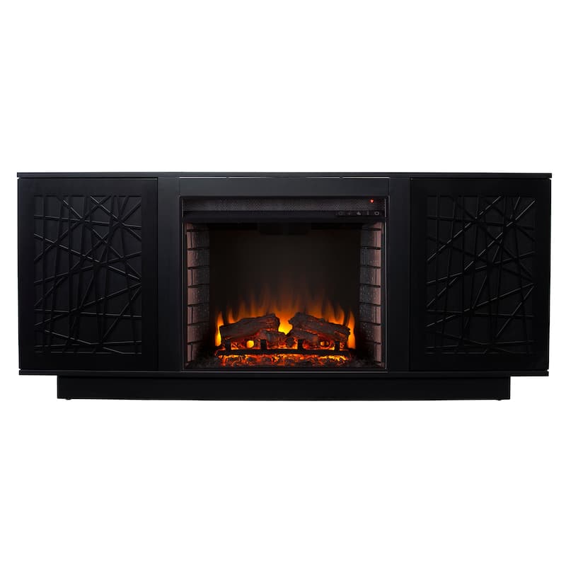 SEI Furniture Delauro Electric Media Fireplace w/ Storage