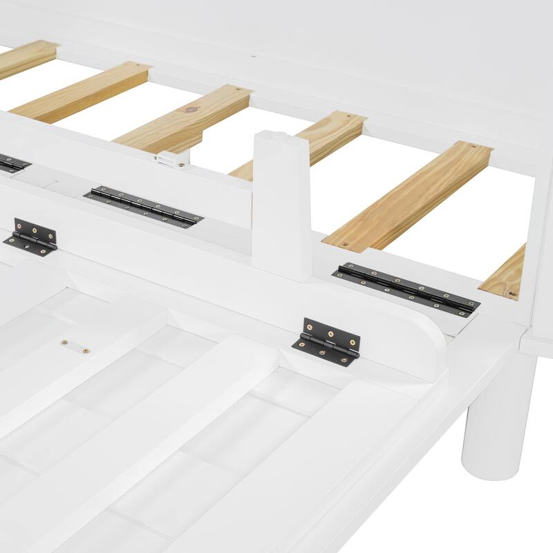 Modern Woven Design Murphy Bed with Hidden Storage