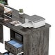 preview thumbnail 11 of 47, L Shaped Desk with File Cabinet and Hutch, Home Office Corner Computer Desk with Drawers and Charge Station