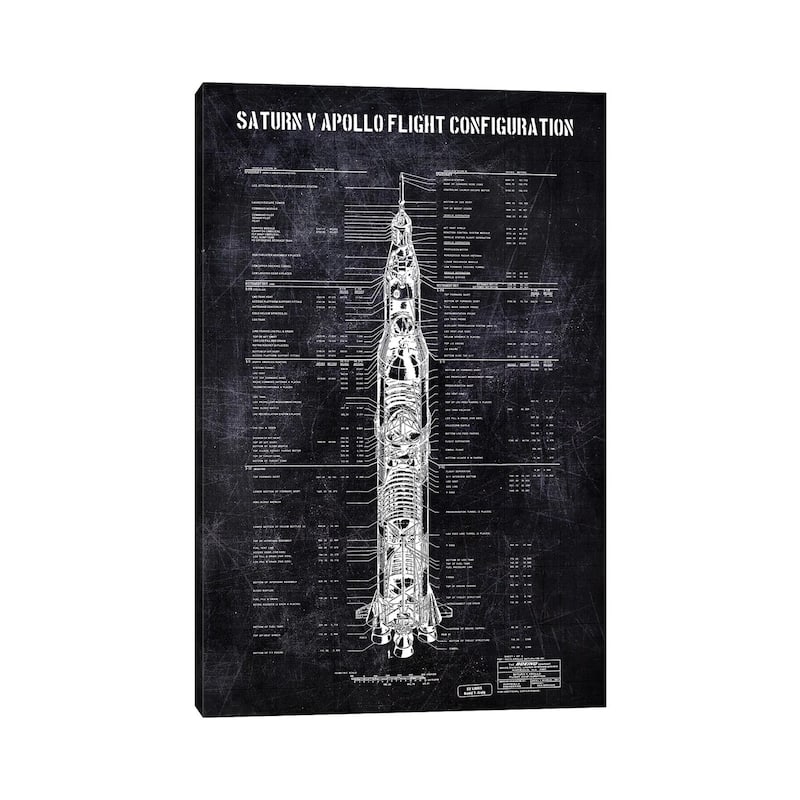 iCanvas "SATURN V" by Joseph Fernando Canvas Print