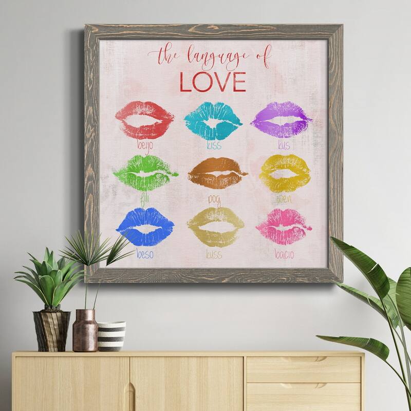Rainbow Kiss-Premium Framed Canvas - Ready to Hang
