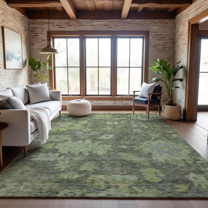 Premium Washable Super Soft Vintage Traditional Mayfield Rug - Fern - 3' x 5'