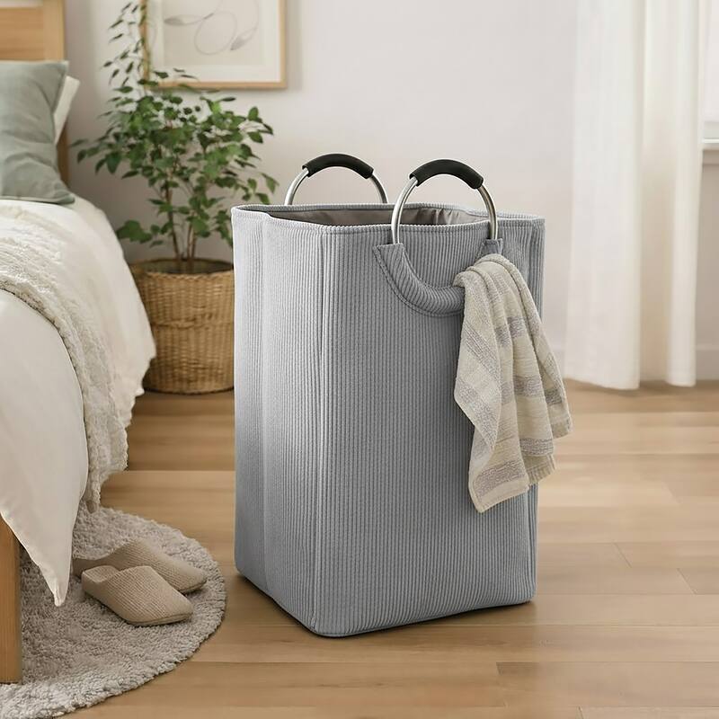 Corduroy Laundry Basket 55L - 14 L x 12 W x 25 H