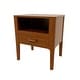 preview thumbnail 17 of 15, GDFStudio - Miri Mid-Century Modern Solid Bamboo Wood Nightstand with Drawer & Open Shelf, Softly Curved Edges Design