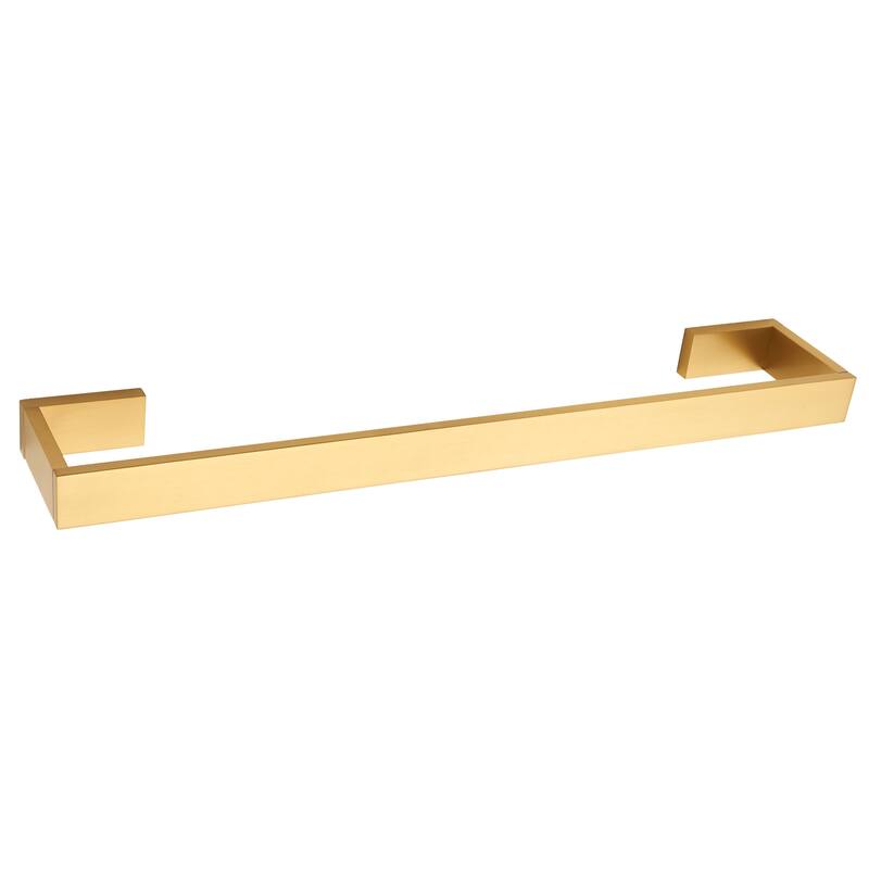 Alno A6420-18 Linear 18" Wide Solid Metal Modern Bathroom Towel Rod - Satin Brass