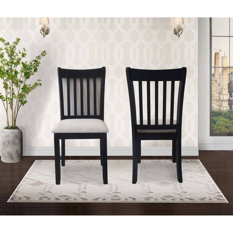 Set of 2 Seating Chairs Cushion Seats Wooden Back Kitchen Breakfast Chairs