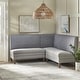 preview thumbnail 20 of 18, Lifestorey Phillips 3-Piece Upholstered Banquette Set Set of 3 - Light Grey/Dark Grey Stripe