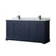Option Dark Blue / White Carrara Marble Top / Matte Black