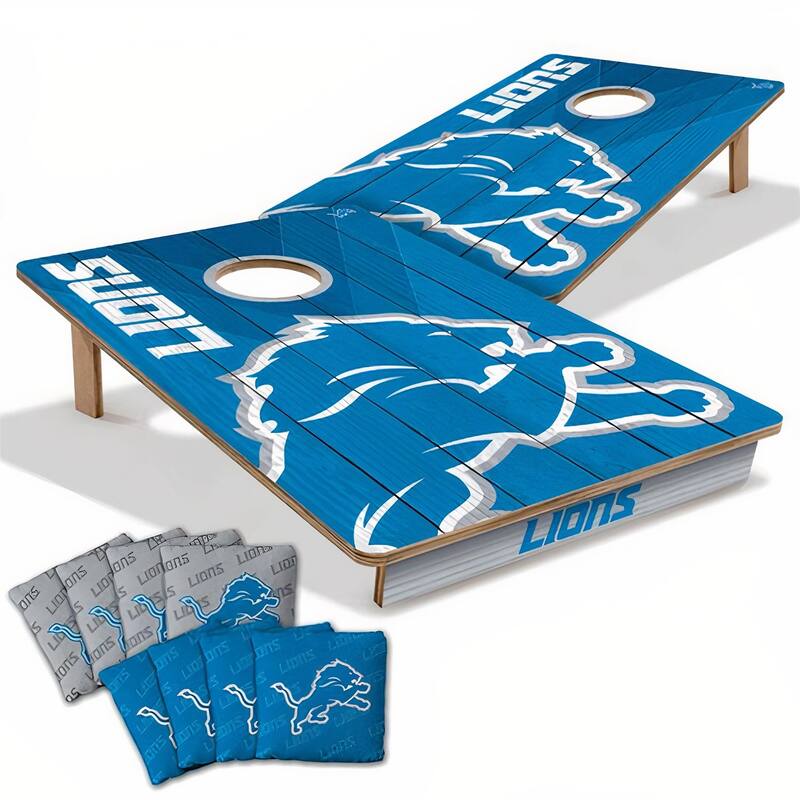 Detroit Lions NFL Tailgate Cornhole Board Set - Include LED Lights