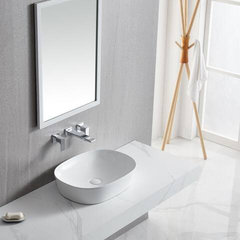 Eridanus 19" Gloss White Vessel Bathroom Sink