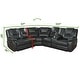 preview thumbnail 3 of 8, Hong Kong Transitional Style Power Reclining & USB Port Charger Sectional Made with Wood