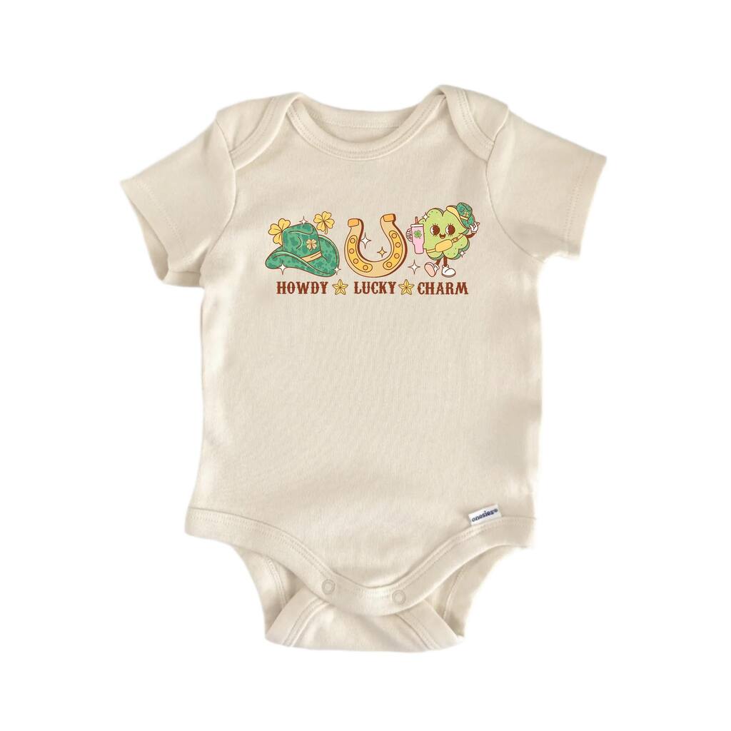 Howdy Lucky Charm St. Patrick's Day - Baby Boy Girl Clothes Bodysuit Funny Cute