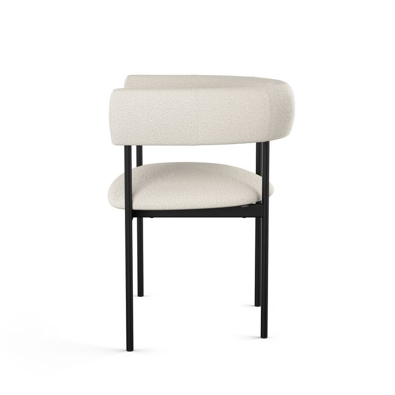 Amisco Julius Upholstered Dining Chair with arms and Metal Legs