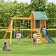 preview thumbnail 2 of 21, Versatile Playset with Slide Swings and Climbing Wall