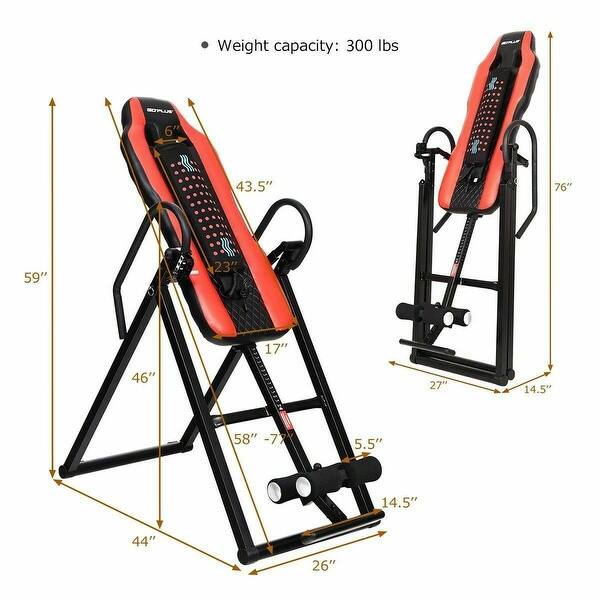 Shop Goplus Heat Massage Therapeutic Inversion Table Comfort