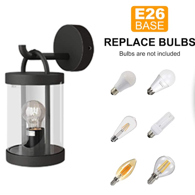 Wall Light Outdoor Lantern E26 Bulb (Not Include)