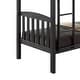 preview thumbnail 5 of 3, Twin over Twin Bunk Bed with Bookcase Headboards in Stain Gray - Stain Gray