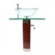 preview thumbnail 14 of 14, Bohemia Glass Pedestal Sink 23.6 Inch with Chrome Faucet and Towel Bar Renovators Supply