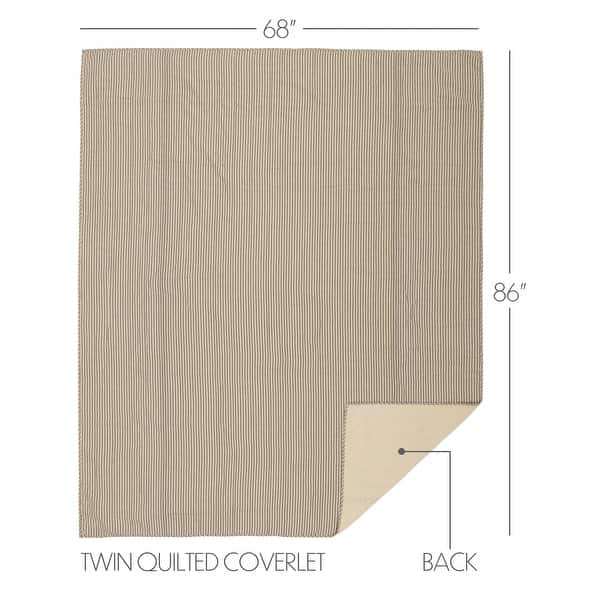 Sawyer Mill Ticking Stripe Quilted Coverlet