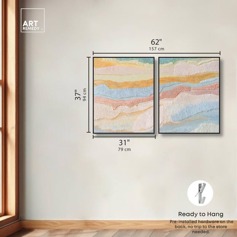 Morning Calm III Canvas Set of 2 by Art Remedy