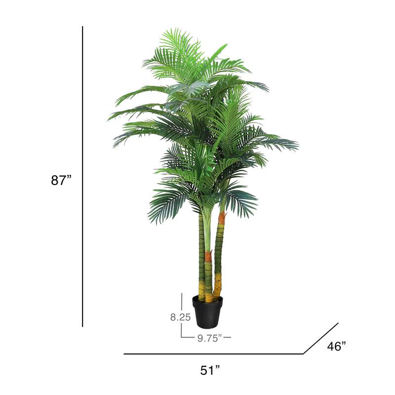 7.25ft Deluxe Real Touch Artificial Areca Palm Tree Tropical Plant in