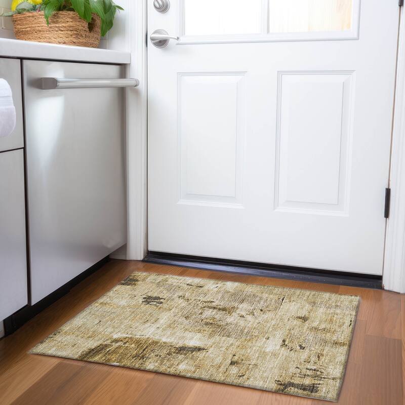 Premium Washable Super Soft Abstrct Flair Mayfield Rug - Beige - 1'8" x 2'6"