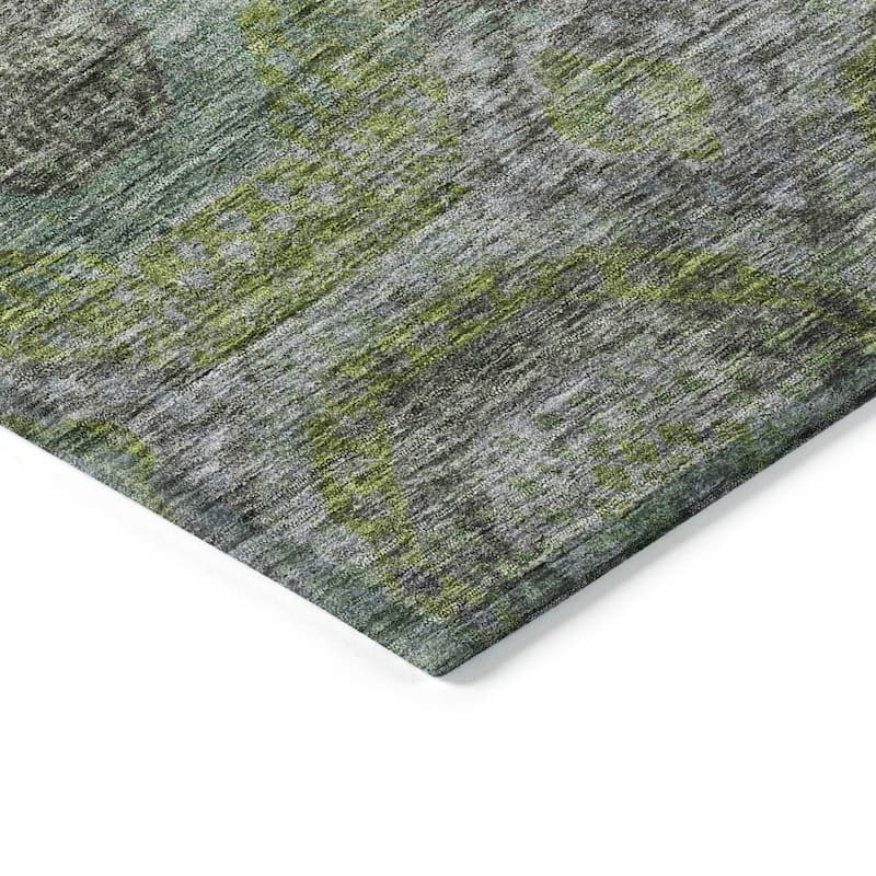 Machine Washable Indoor/ Outdoor Vintage Traditional Chantille Rug