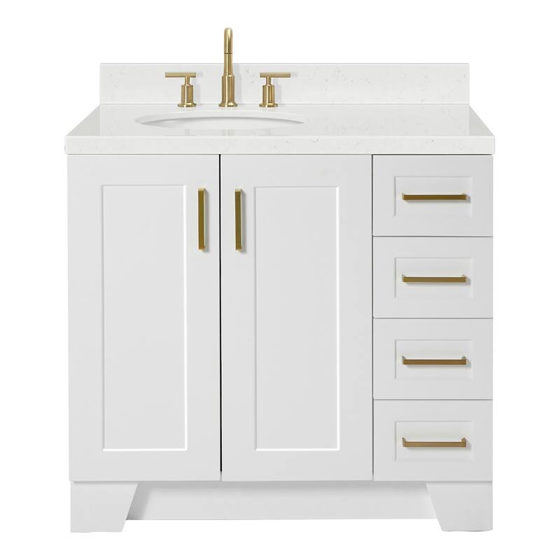 Ariel Q036SLCQOVO Taylor 36" Free Standing Single Basin Vanity Set - White