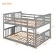 preview thumbnail 16 of 16, Full over Full Wood Bunk Bed with Ladder and Full-Length Guardrail