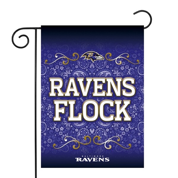18" x 13" Blue and White NFL Baltimore Ravens Outdoor Garden Flag - N/A